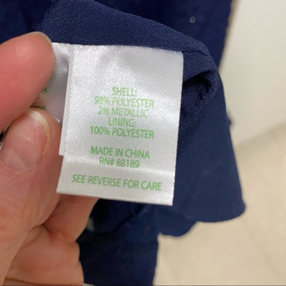 Lilly Pulitzer Dress Blur Metallic Sz 2 Worn Once - Picture 3 of 7